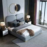 Logic Luxury Upholstered Bed in Suede | Premium Designer Bed - Luxe Maple