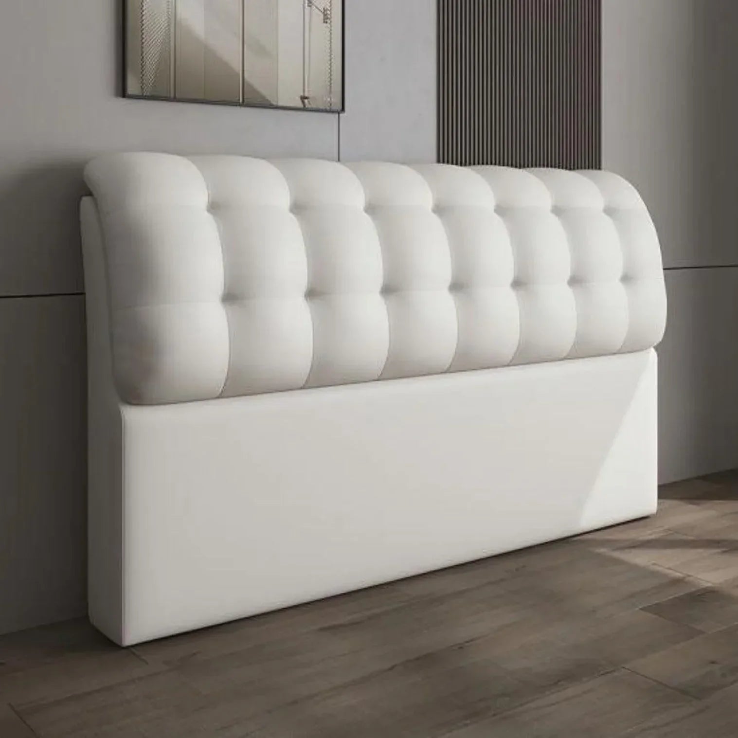 London Luxury Upholstered Bed in Leatherette | Modern Bed - Luxe Maple