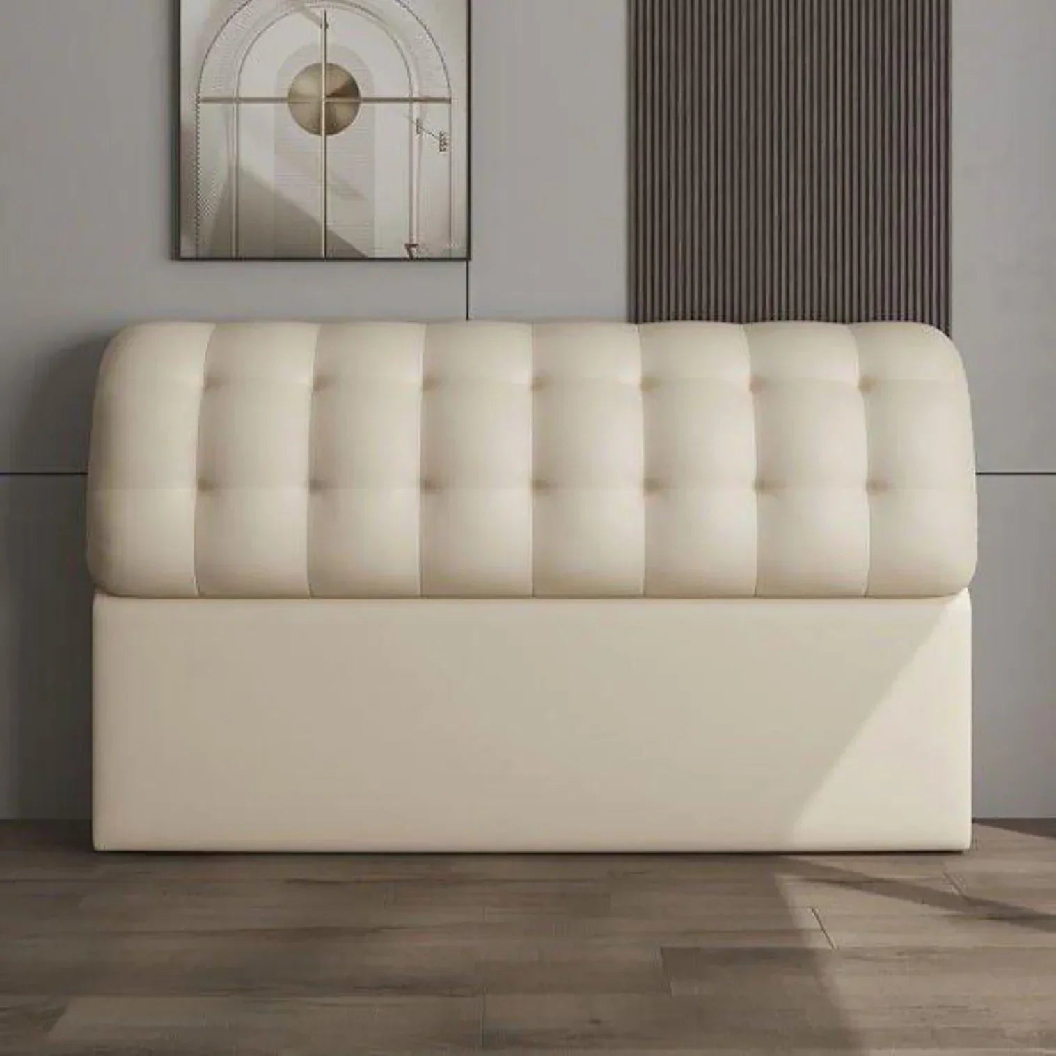 London Luxury Upholstered Bed in Leatherette | Modern Bed - Luxe Maple
