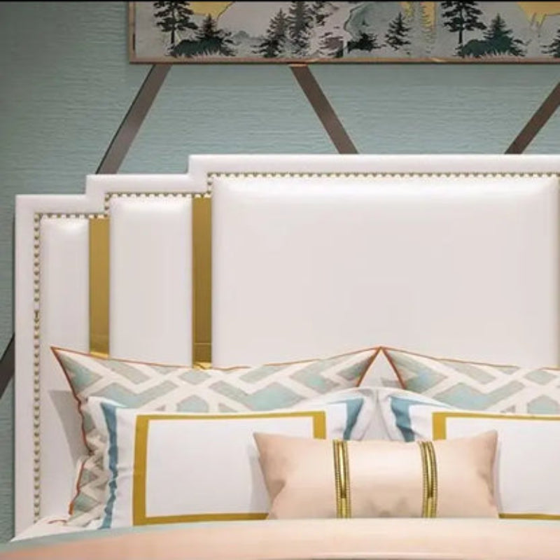 Luxter Premium Upholstered Bed in Leatherette | Designer Bed - Luxe Maple