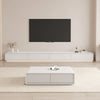 Kello Luxury TV Unit and Coffee Table in White - Luxe Maple