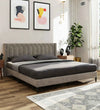 Madox Upholstered Non Storage Bed In Suede - Luxe Maple