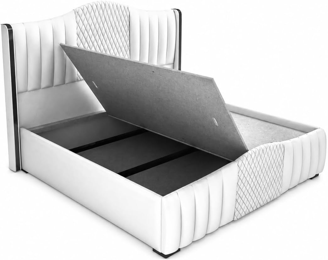 Mario Luxury Upholstered Bed in Suede | Premium Bedroom Bed - Luxe Maple