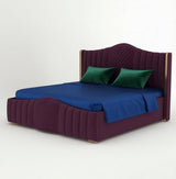 Mario Luxury Upholstered Bed in Suede | Premium Bedroom Bed - Luxe Maple