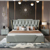 Mastro Premium Upholstered Bed in Leatherette | Premium Designer Bed - Luxe Maple
