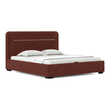 Milan Premium Upholstered Bed In Suede - Luxe Maple - Luxe Maple