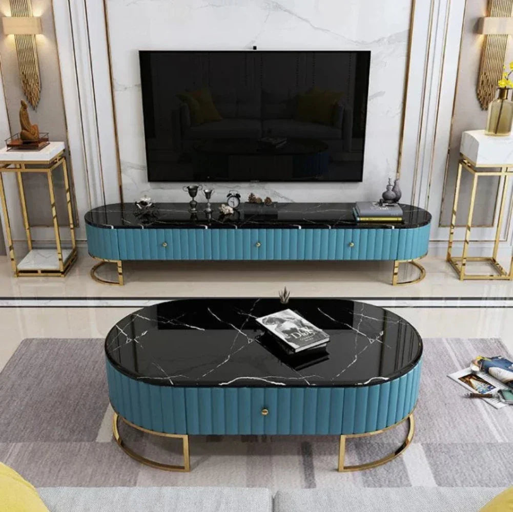 Urban Luxury Tv Unit & Center Table Combo - Luxe Maple