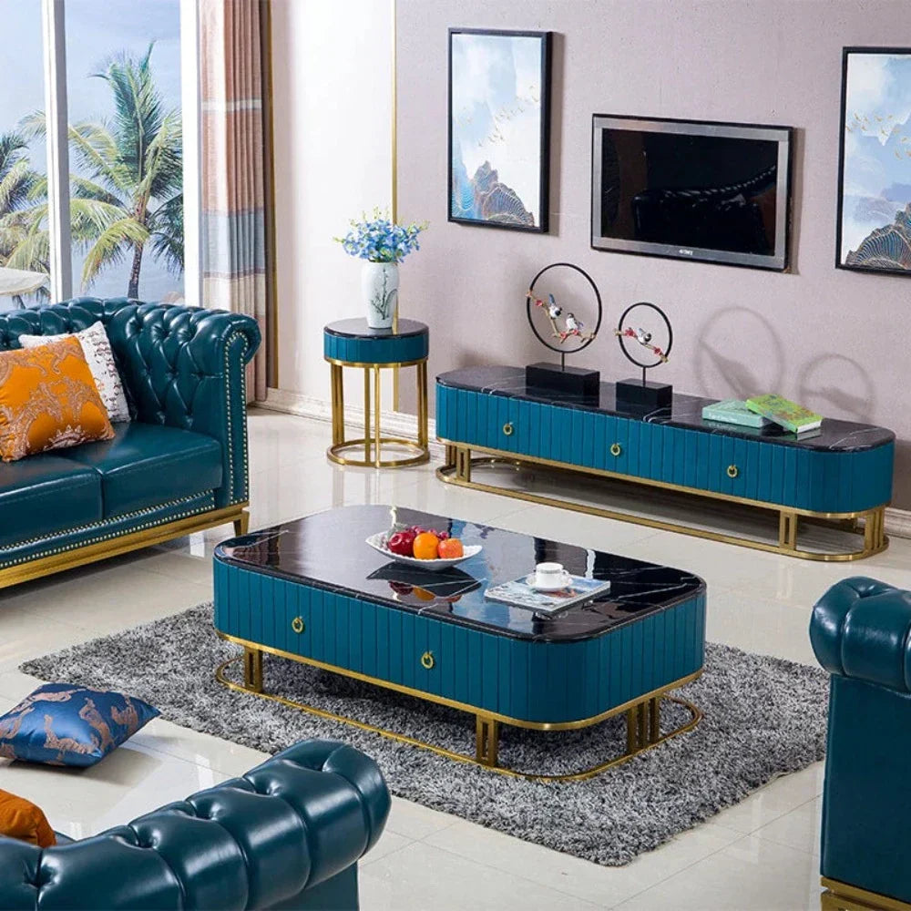 Urban Luxury Tv Unit & Center Table Combo - Luxe Maple
