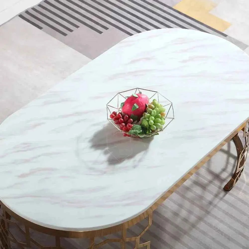 Denver Luxury Coffee Table in Rose Finish