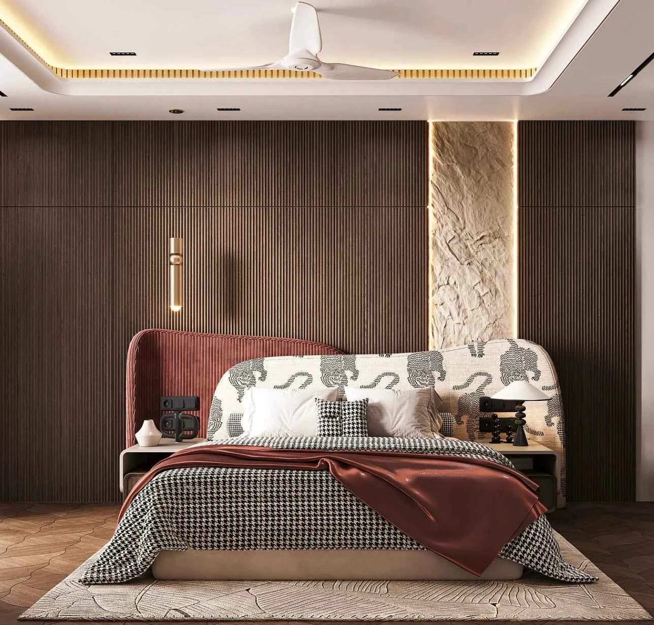 Moraco Premium Upholstered Bed In Suede With Side Tables
