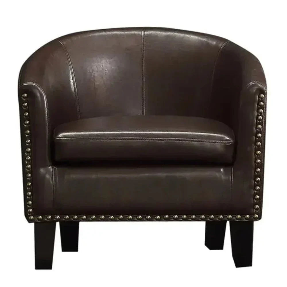 Mosco Accent Chair in Leatherette - Luxe Maple