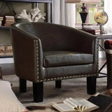 Mosco Accent Chair in Leatherette - Luxe Maple