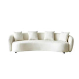 Nextra Curved Sofa Set In Suede - Luxe Maple