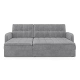 Peacker 3 Seater Sofa Cum Bed In Grey - Luxe Maple