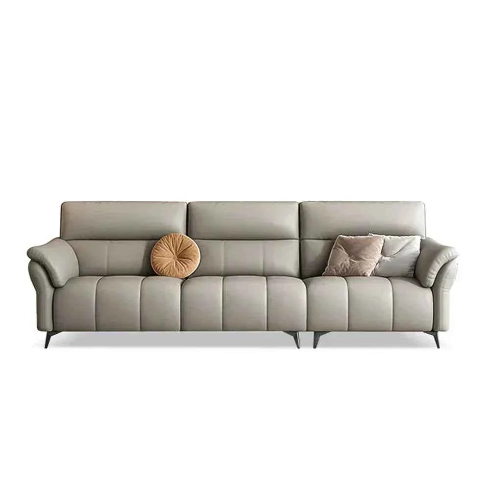 Candy Premium Modern Sofa Set in Off White Leatherette