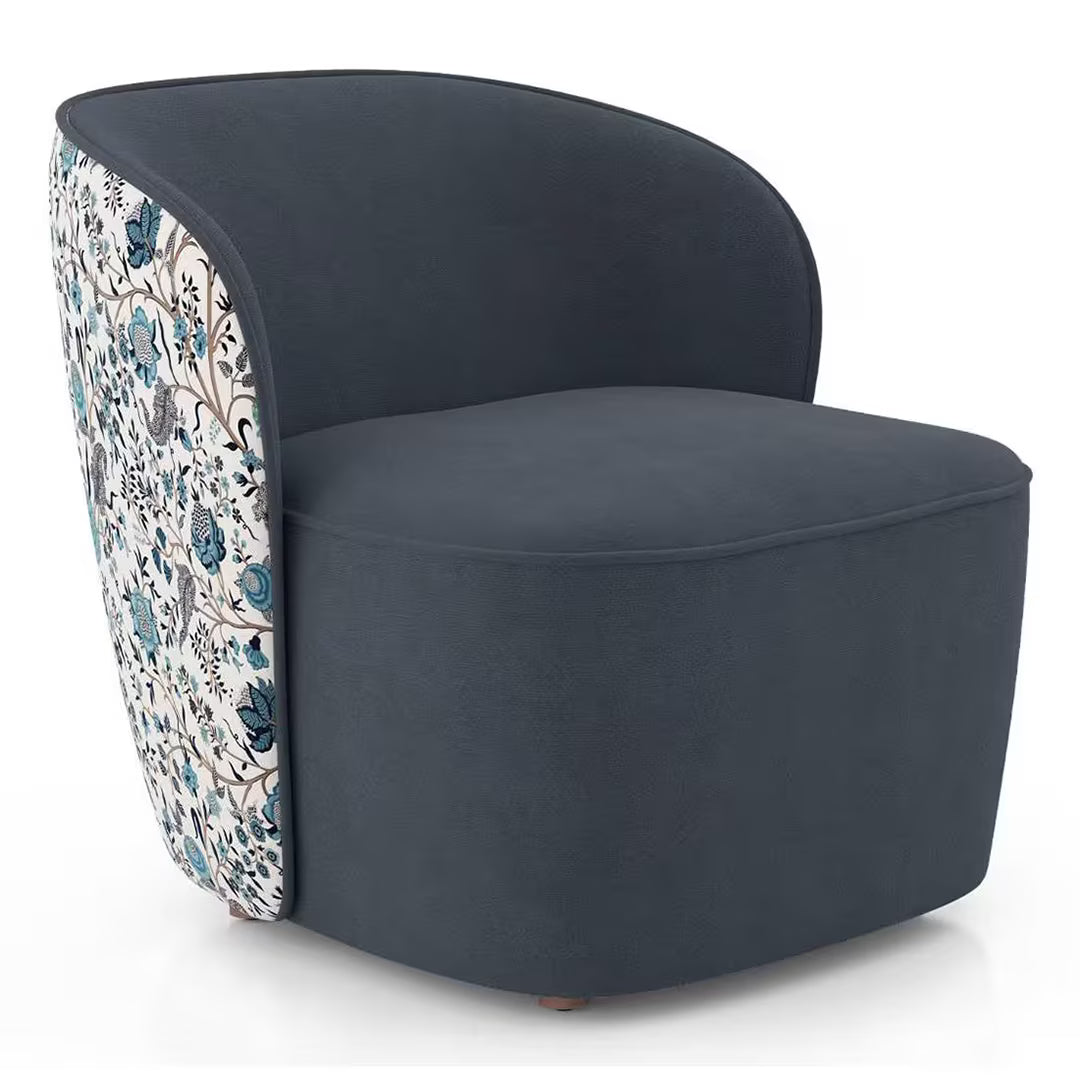 Port Accent Chair in Suede - Luxe Maple
