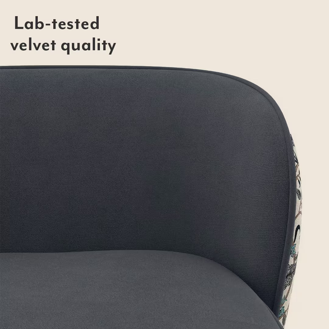 Port Accent Chair in Suede - Luxe Maple