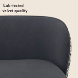 Port Accent Chair in Suede - Luxe Maple
