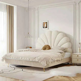 Romano Upholstered Non Storage Bed In Suede - Luxe Maple