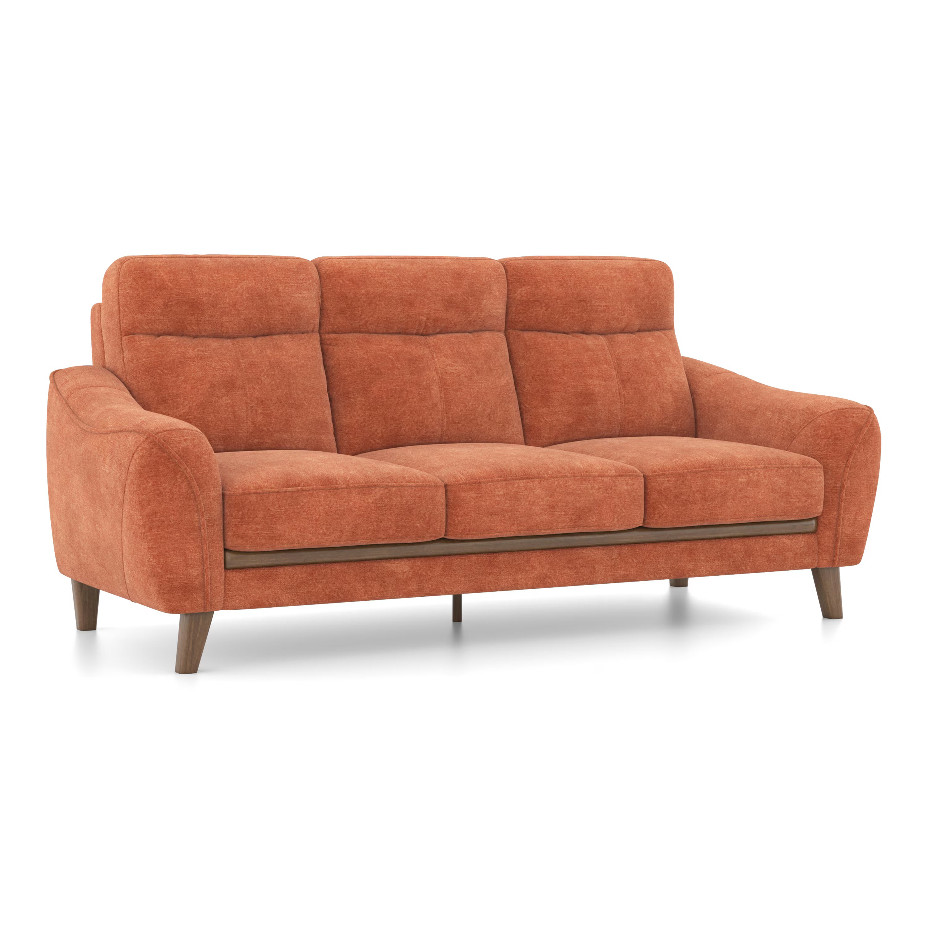 Rony Premium Suede Sofa Set - Luxe Maple - Luxe Maple