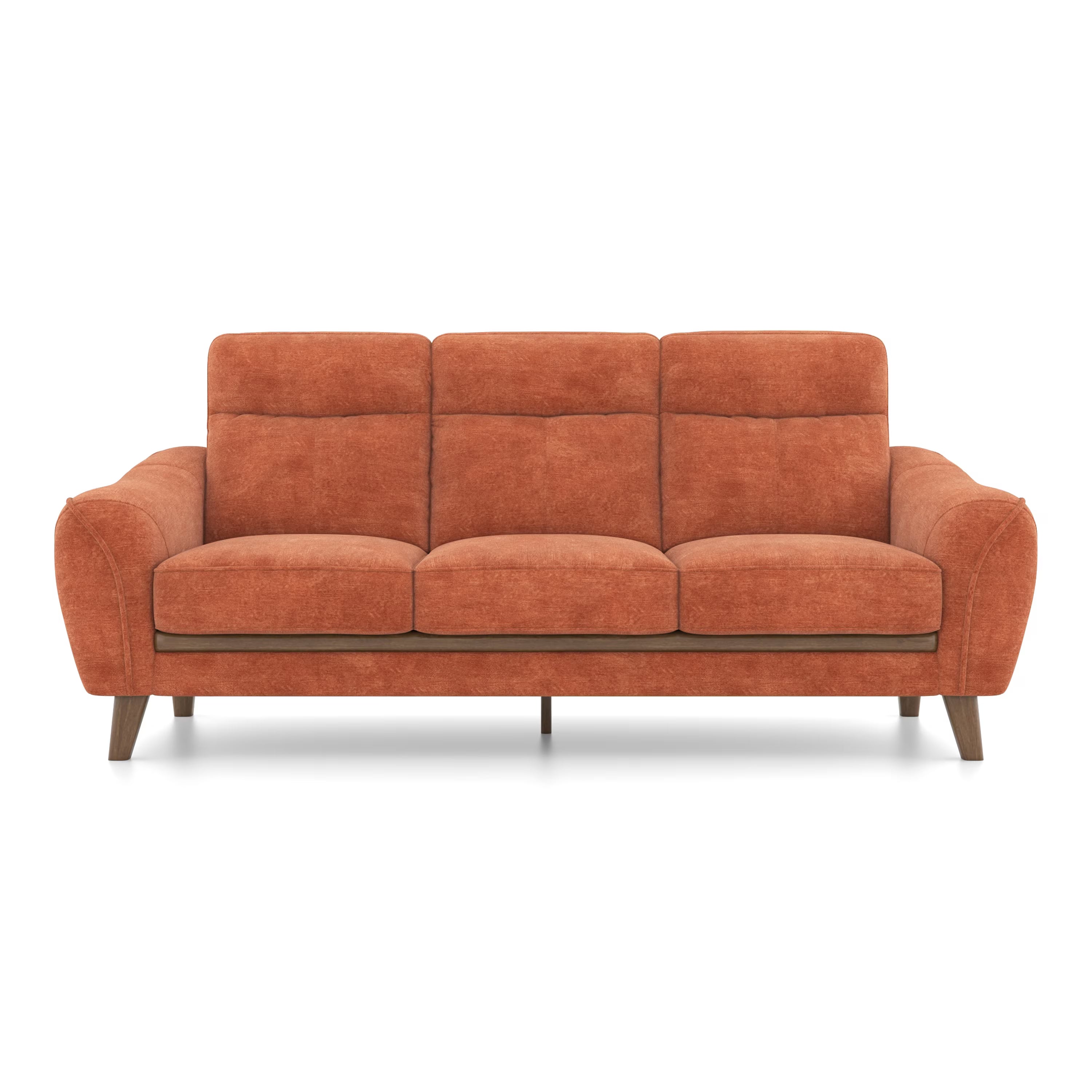 Rony Premium Suede Sofa Set - Luxe Maple - Luxe Maple