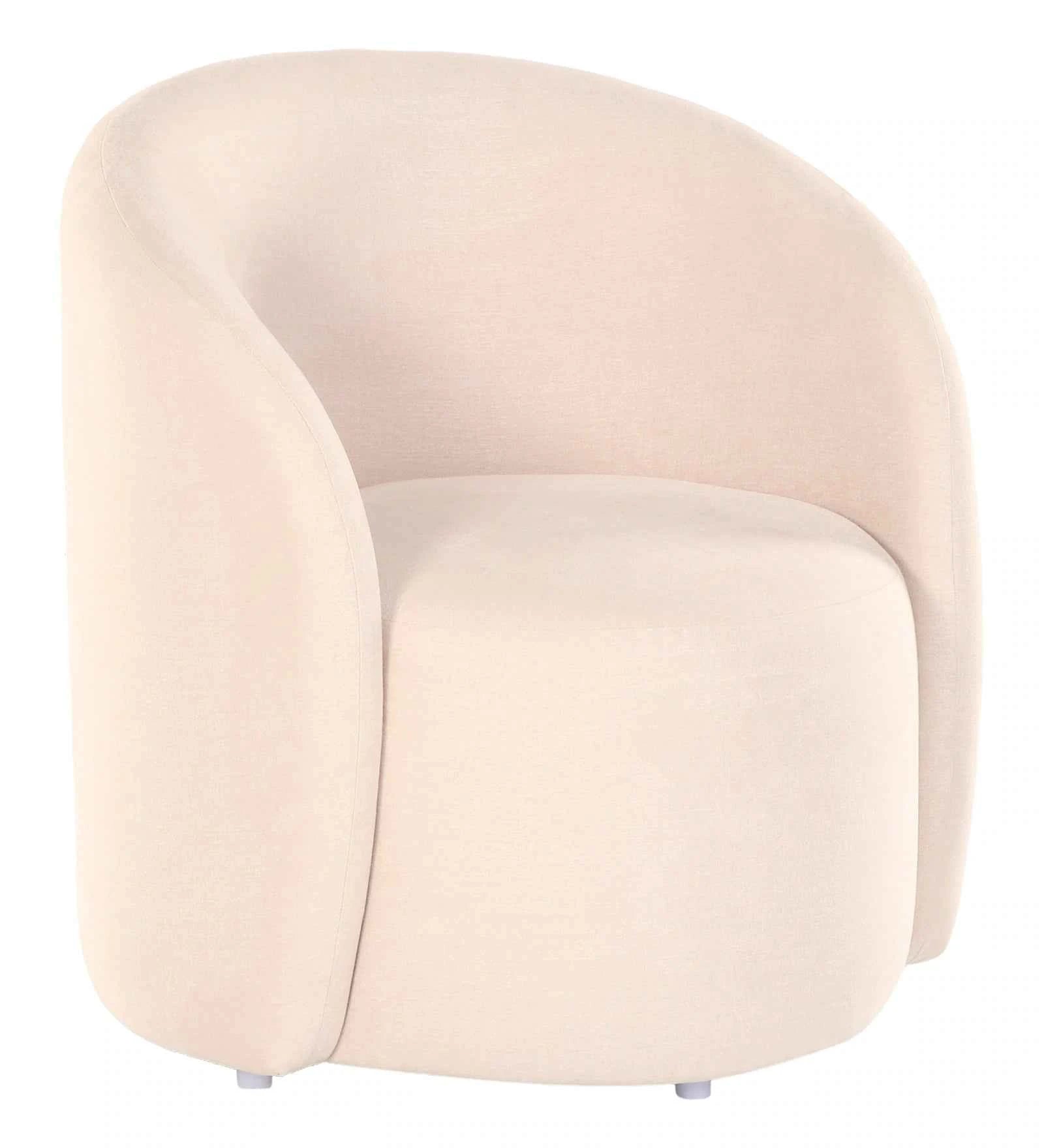 Rose Barrel Chair In Suede - Luxe Maple