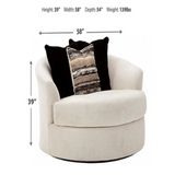 Cosmo Chair Embossing Fleece Upholstered Accent Sofa Chair - Luxe Maple