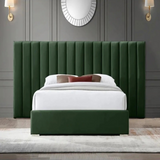 Longline Premium Upholstered Bed In Suede - Luxe Maple