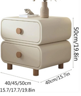 Mario Bedside Table In PU Polish - Luxe Maple