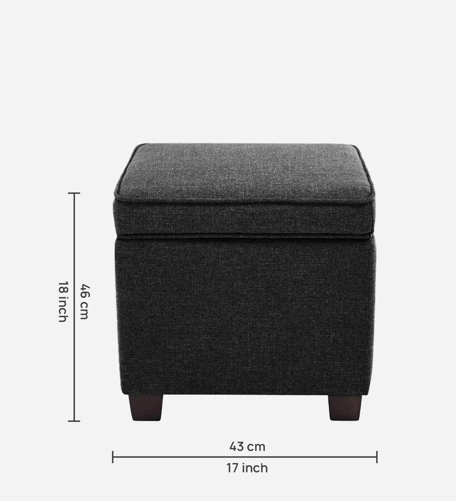 Sodo Ottoman With Storage In Fabric - Luxe Maple