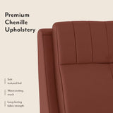 Stanford Premium Upholstered Bed In Leatherette - Luxe Maple - Luxe Maple