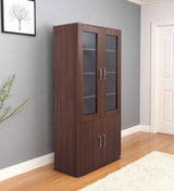 Texo Crockery Unit in Walnut Finish - Luxe Maple
