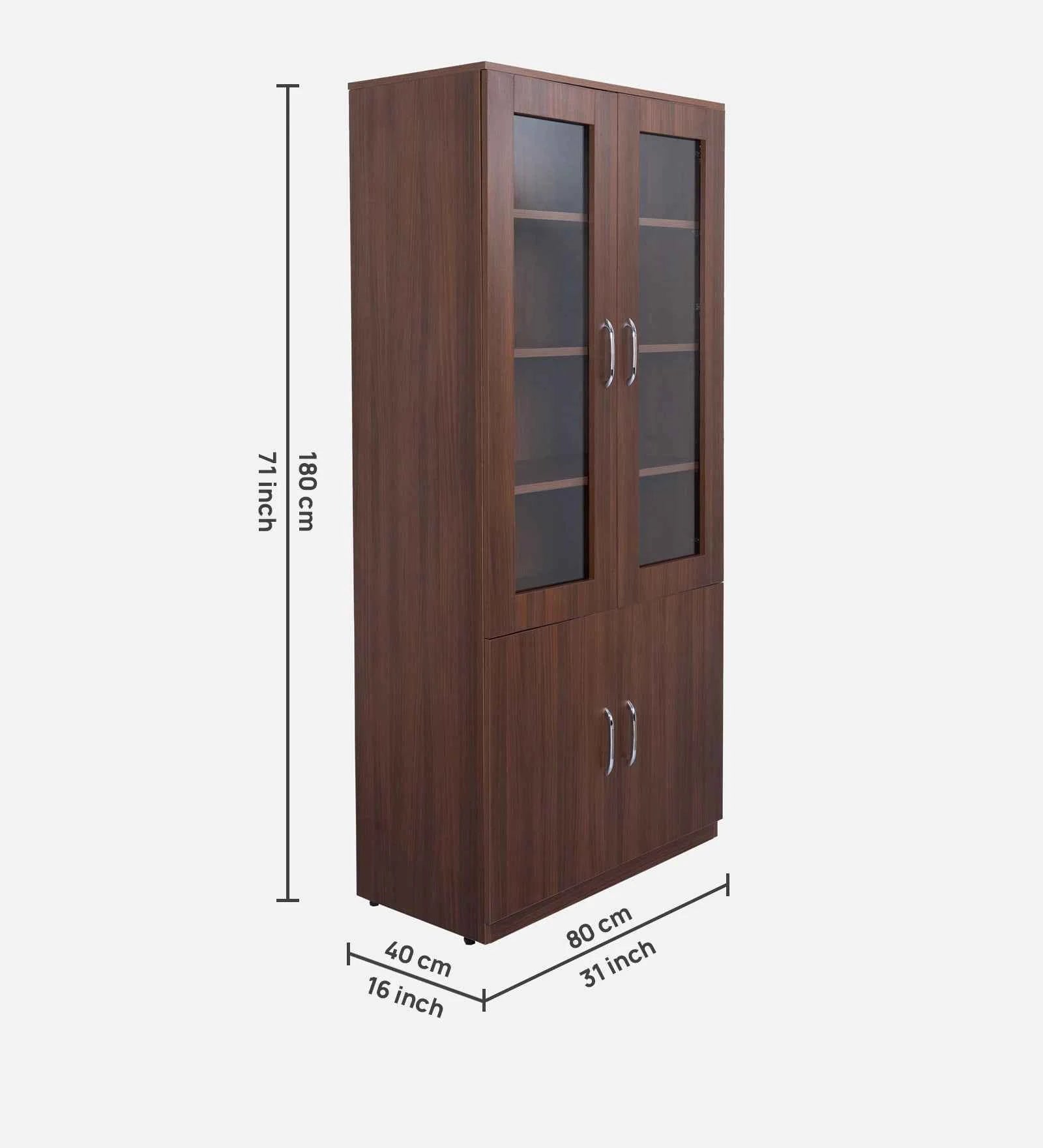 Texo Crockery Unit in Walnut Finish - Luxe Maple