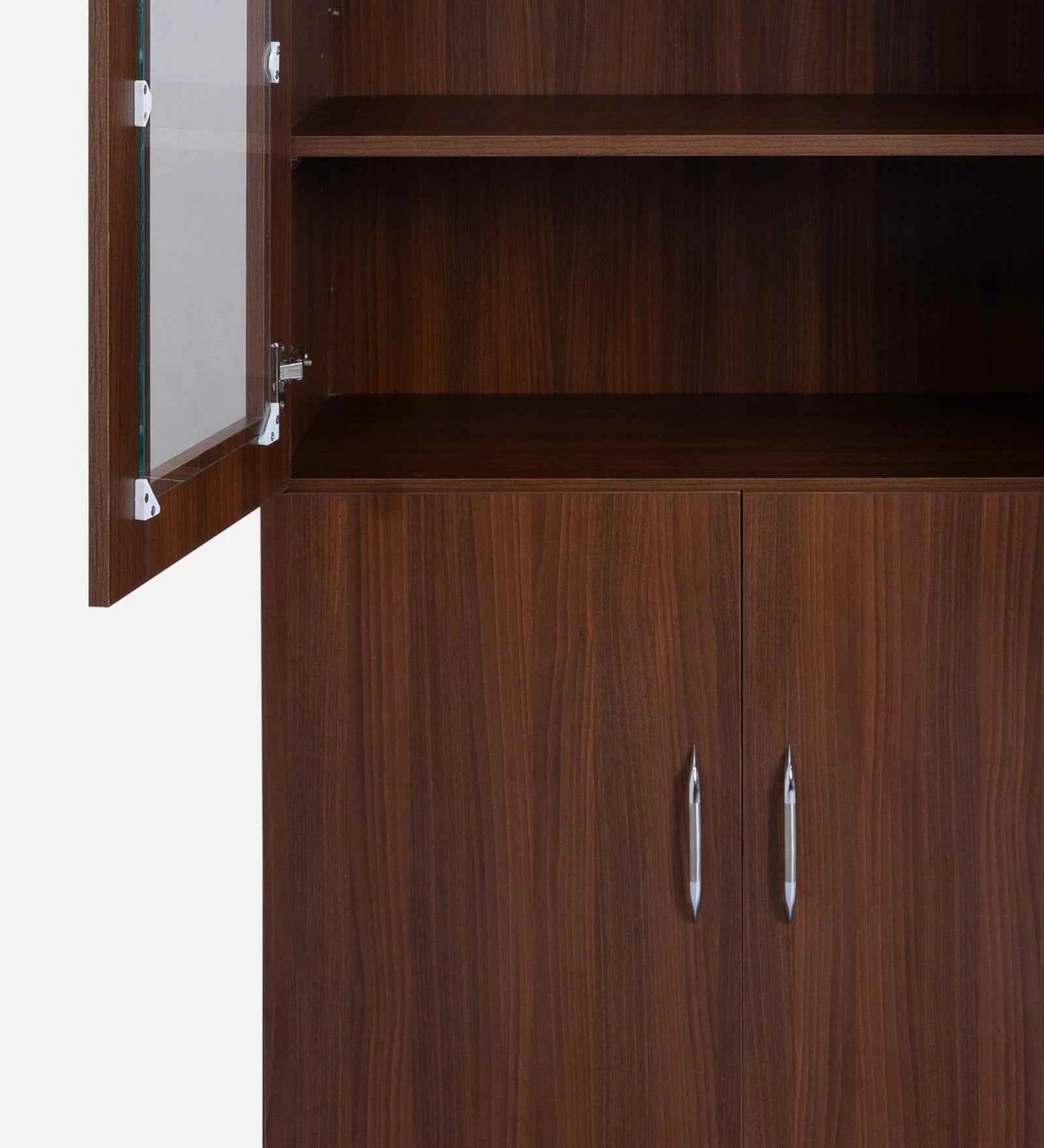 Texo Crockery Unit in Walnut Finish - Luxe Maple