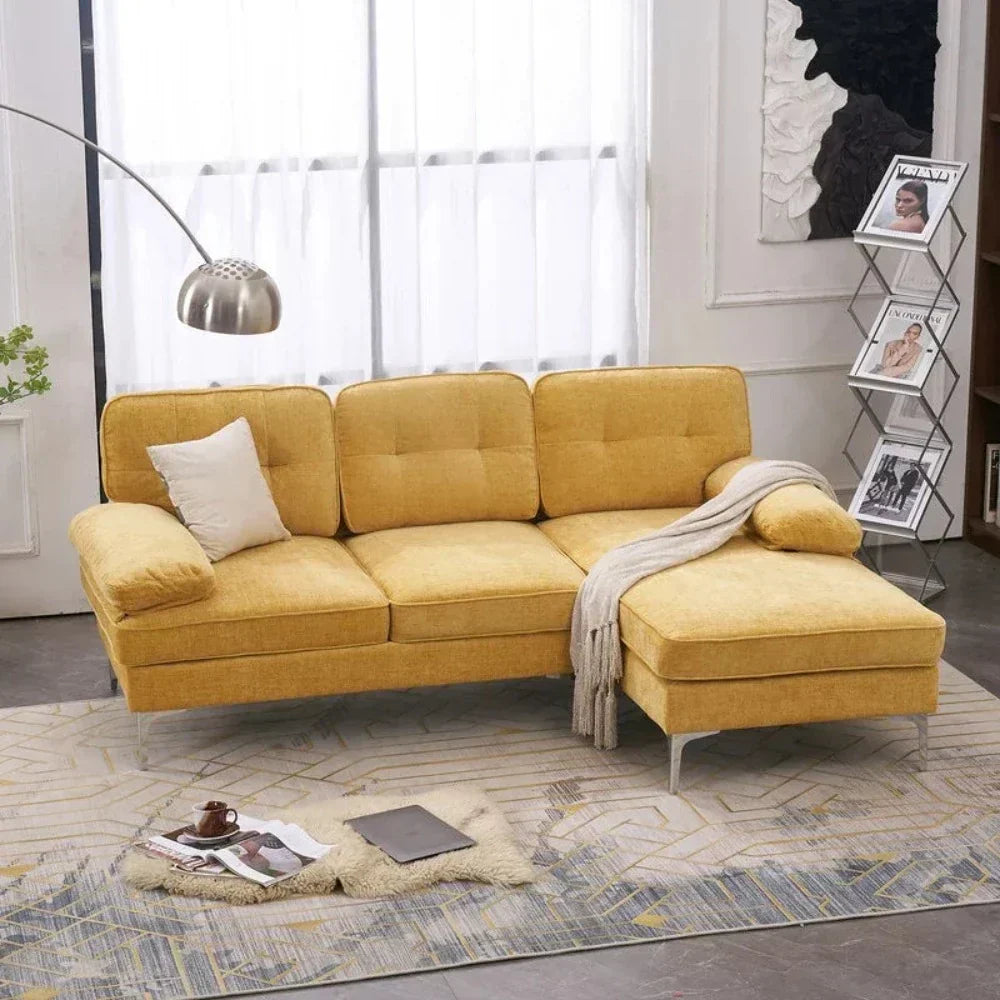 Bosco Luxury Modern Sectional Sofa Set - Luxe Maple
