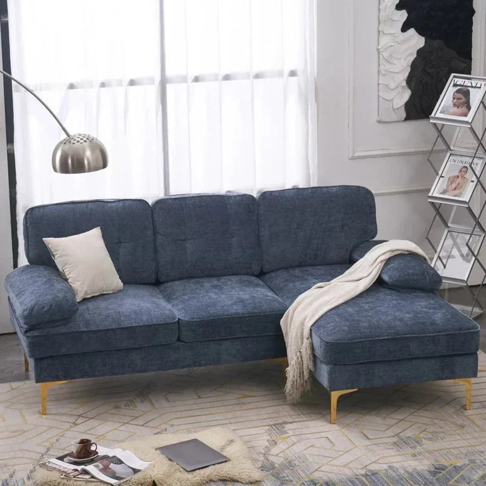 Bosco Luxury Modern Sectional Sofa Set - Luxe Maple