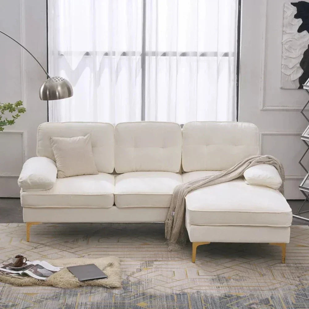 Bosco Luxury Modern Sectional Sofa Set - Luxe Maple