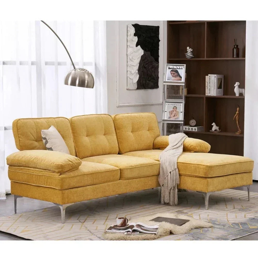Bosco Luxury Modern Sectional Sofa Set - Luxe Maple
