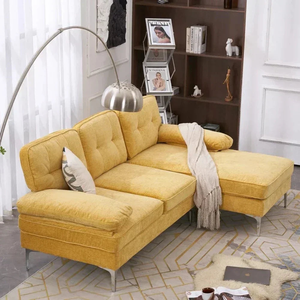 Bosco Luxury Modern Sectional Sofa Set - Luxe Maple