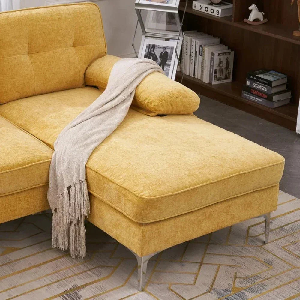 Bosco Luxury Modern Sectional Sofa Set - Luxe Maple