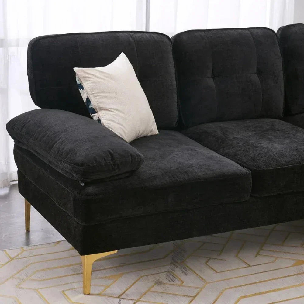 Bosco Luxury Modern Sectional Sofa Set - Luxe Maple