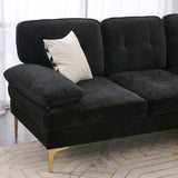 Bosco Luxury Modern Sectional Sofa Set - Luxe Maple