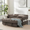 Kelvin Sofa Cum Bed In Suede - Luxe Maple