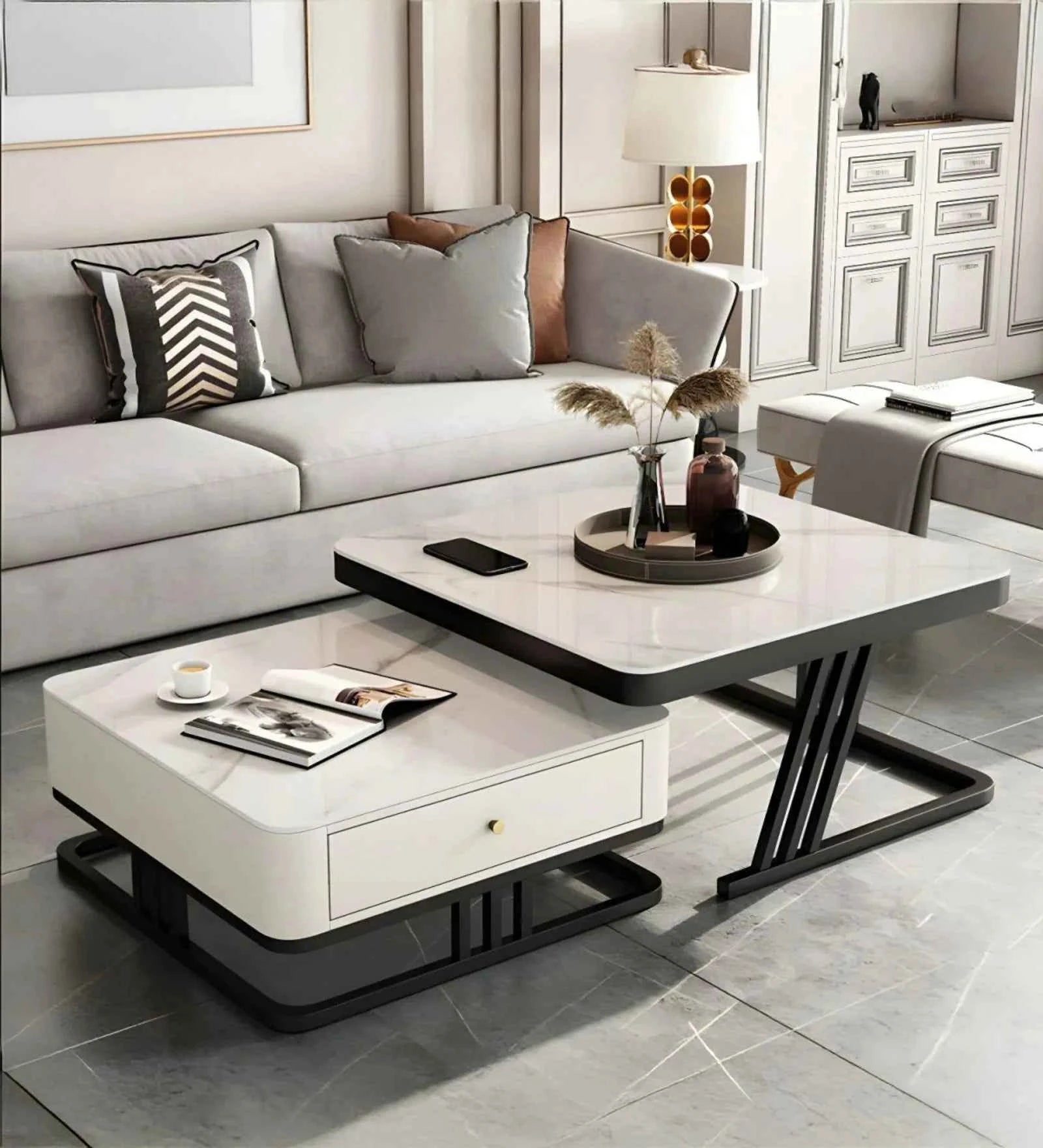 Umar Nesting Table In SS 304 - Luxe Maple