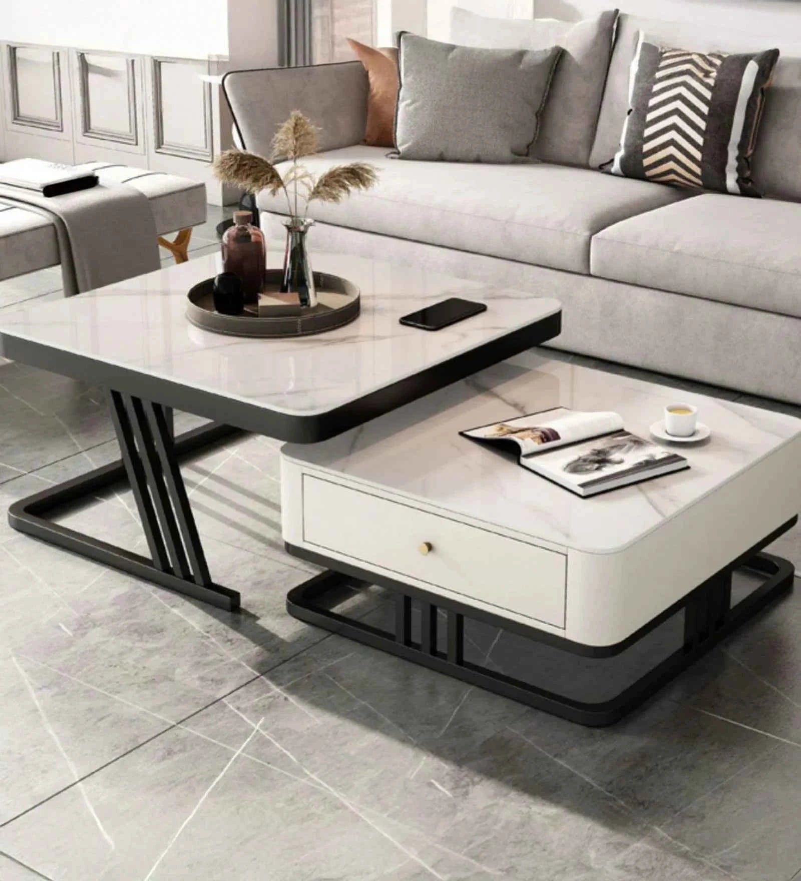 Umar Nesting Table In SS 304 - Luxe Maple