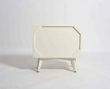 Uniline PU Polished Bedside Table - Luxe Maple