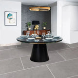 Europian Style Luxury 4 Seater Round Dining Table - Luxe Maple