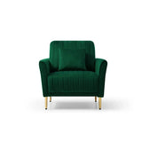 Kelvin Arm Upholstered Accent Sofa Chair - Luxe Maple