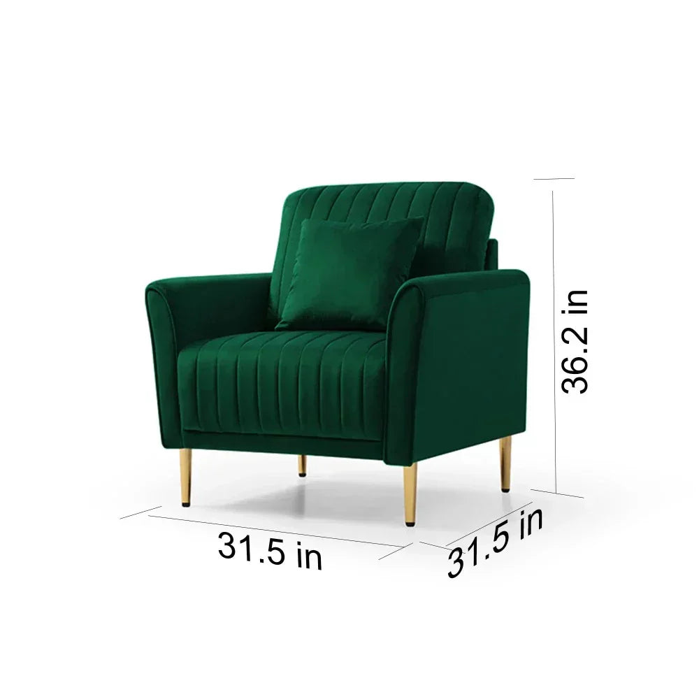 Kelvin Arm Upholstered Accent Sofa Chair - Luxe Maple