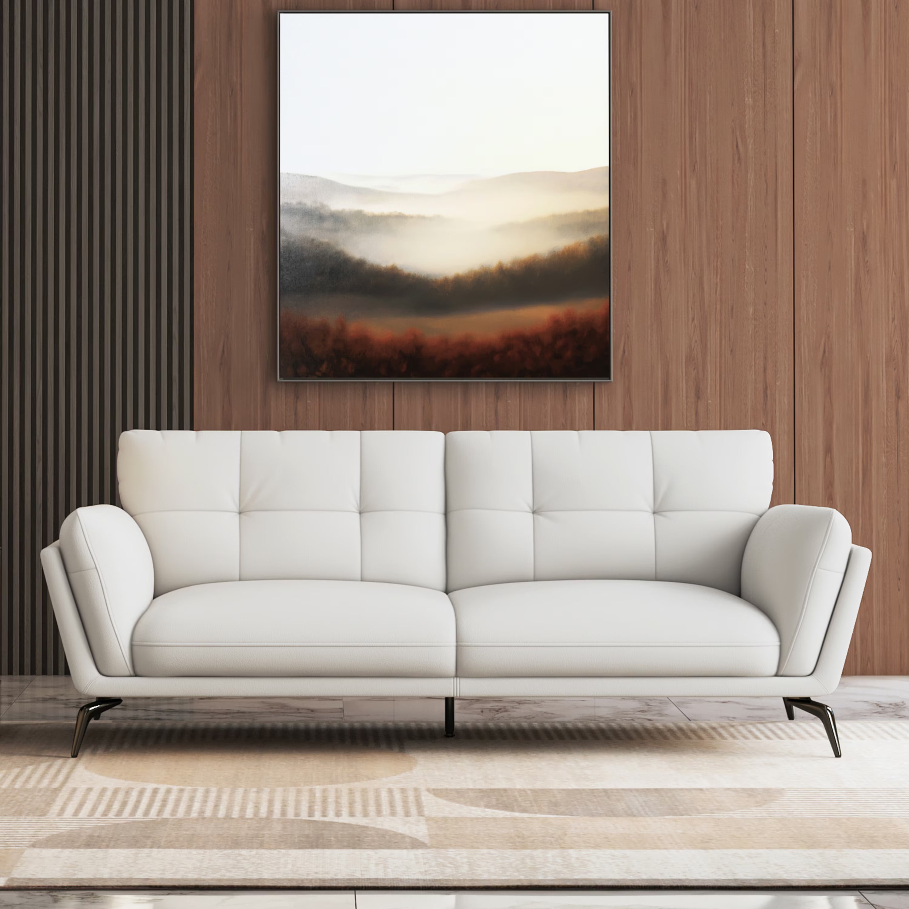 Volly Leatherette Sofa Set - Luxe Maple - Luxe Maple